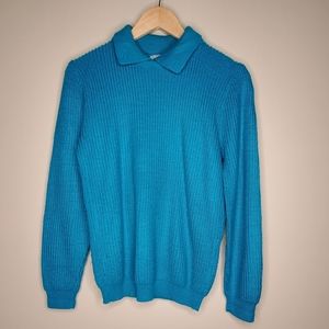 Vintage Spunky Knit Sweater High Collar